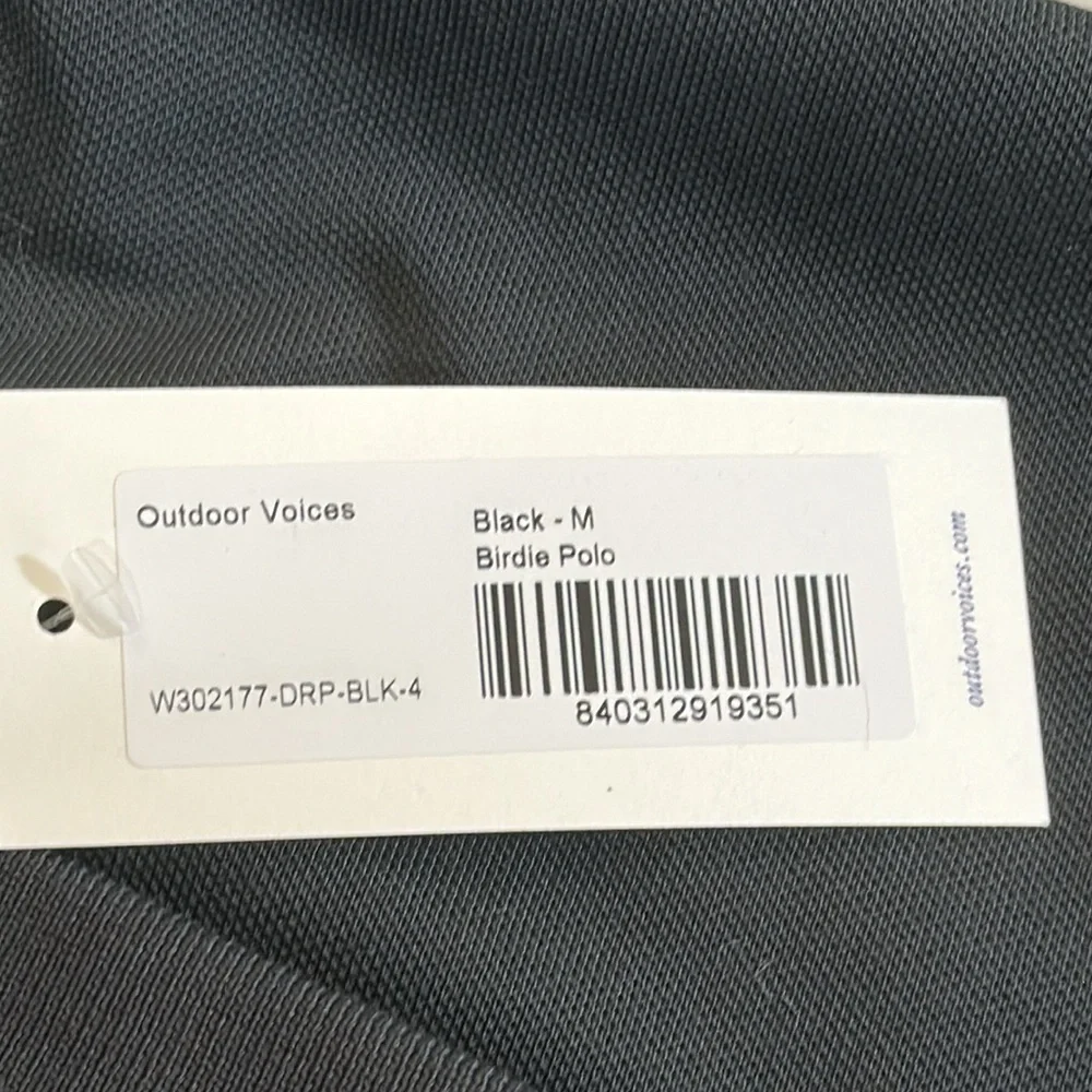 Outdoor Voices Birdie Polo Shirt Women's M Black NWT‎ - Picture 9 of 13